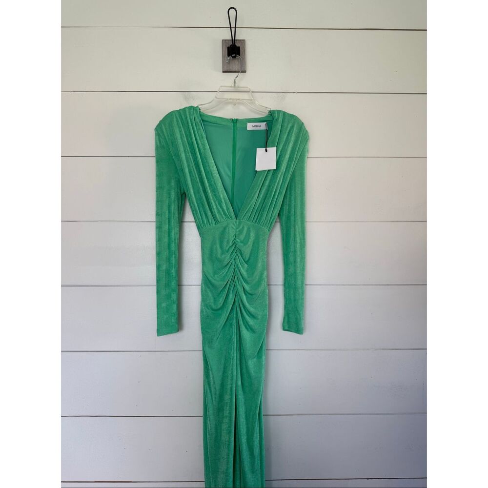 Misha Women’s 4 Francis Vivid Jade Dress New Slinky Stretchy